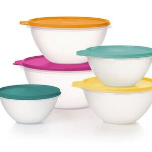 NEW Tupperware set of 5 bowls